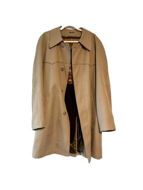 Vintage Sears The Men’s Store Tan Trench Coat 42 Tall - Zip-In Liner